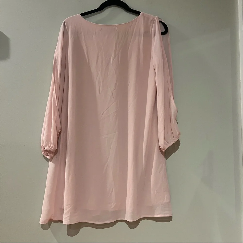Lulus Blush Pink Long Sleeve Dress